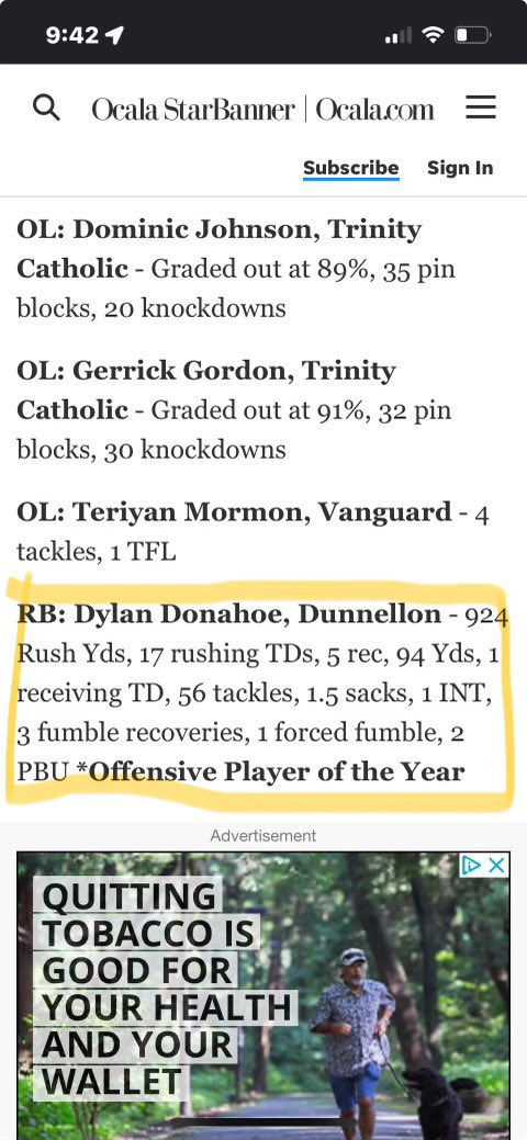 I am very blessed to be the Offensive Player of the Year and All County First Team Offense!!! Thank you to everyone who has helped me be the player I am. @thecoachsutton @henry_corvin @Showtime12u @donahoe_jd