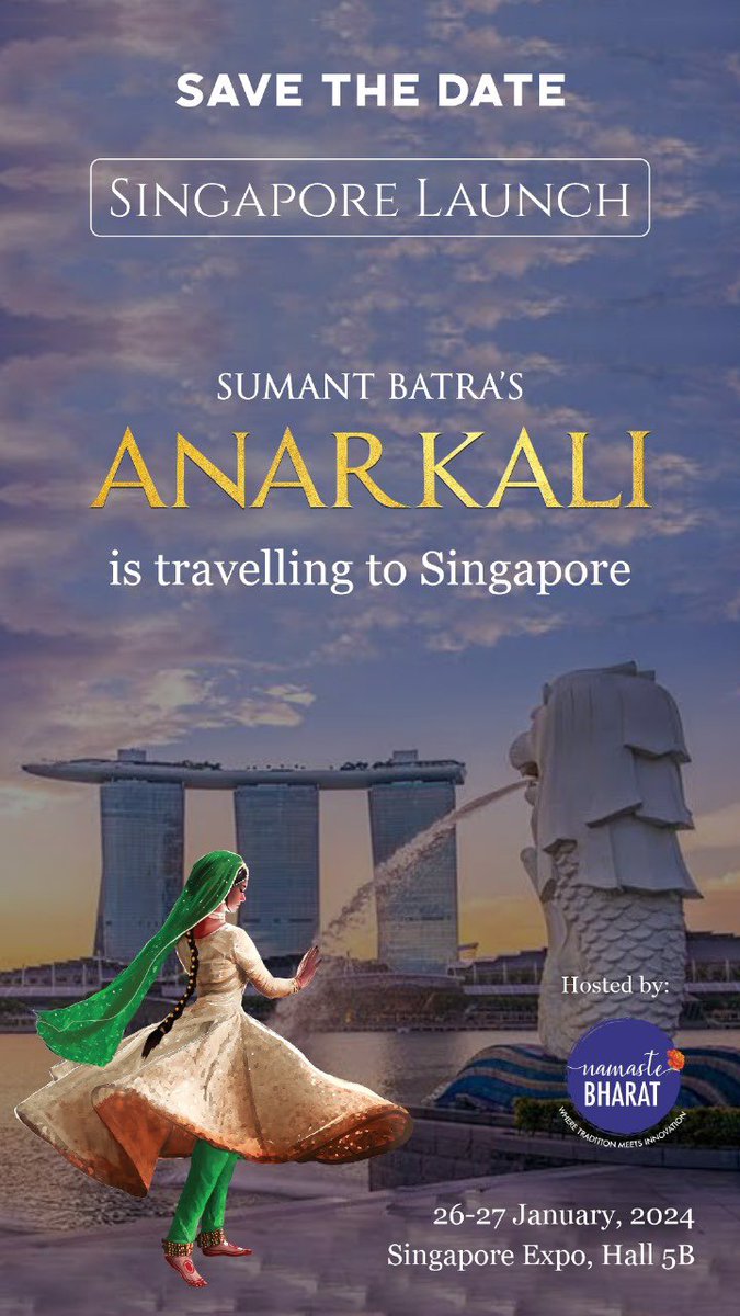 Thank you Namastebharatworld for inviting Anarkali to Singapore. Watch this space for more details. Please order the book here amzn.eu/d/i9Ge1uf #anarkali #singapore #namasteindia #sumantbatra #anarkalibysb #singaporeindians
