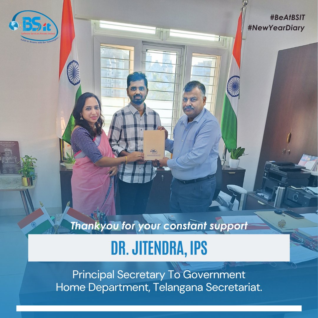 sharadanenavath's tweet photo. BSIT New Year Diary ✨️ 2024 🤝
#bsitsoftware #bsit #Gratitude #GovernmentSupport #PublicService #TelanganaHomeDepartment #IPSAppreciation #TelanganaGovernment #DedicationToService #HomeDepartmentLeadership #GovernmentAppreciation #CommunityService #AdministrativeEfforts https://t.co/KOxstaBVA6