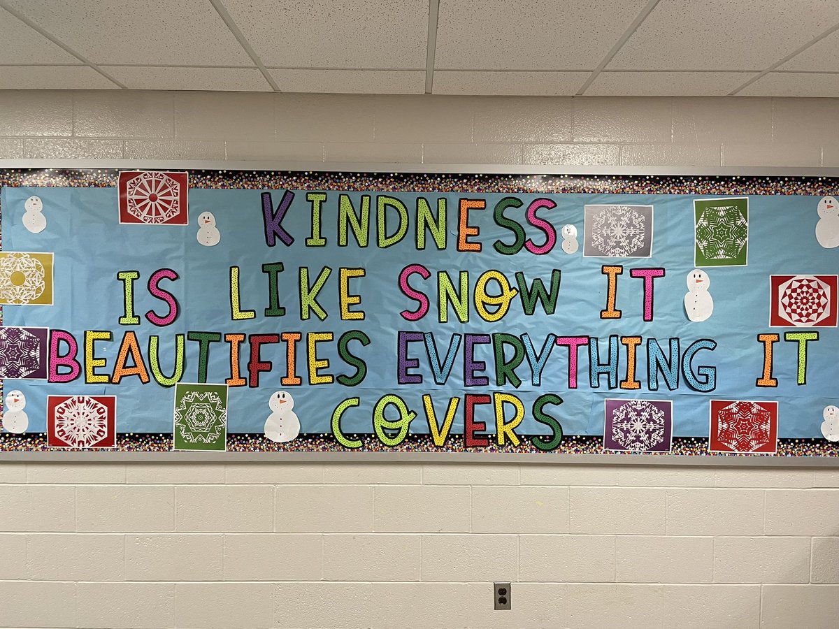 Students created digital snowflakes! It started as one student modeling how to use the tool, which allowed for independent snowflakes,  that made a beautiful collaborated creation! #WeAreMG #bekind

Shoutout to <a href="/skleemg/">Suzie Klee</a> for the idea of this cool online tool!