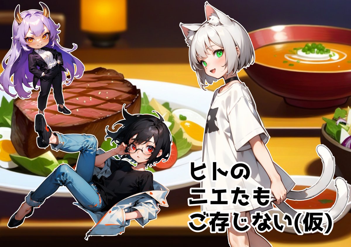 「京都の理系女子大生が、鬼の経営する人肉料理専門店で働く話」のネーム(2/19)  #ヒトのニエたもご存じない #ヒトニエ #AIにマンガを描かせてみるテスト #マンガが読めるハッシュタグ #AIart #AIマンガ #StableDiffusion #Midjourney #ツイッタSF