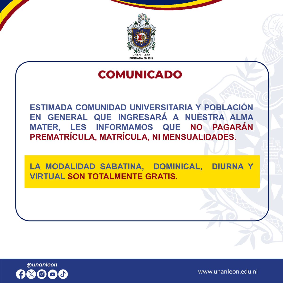 ⚠️ Comunicado importante ✅