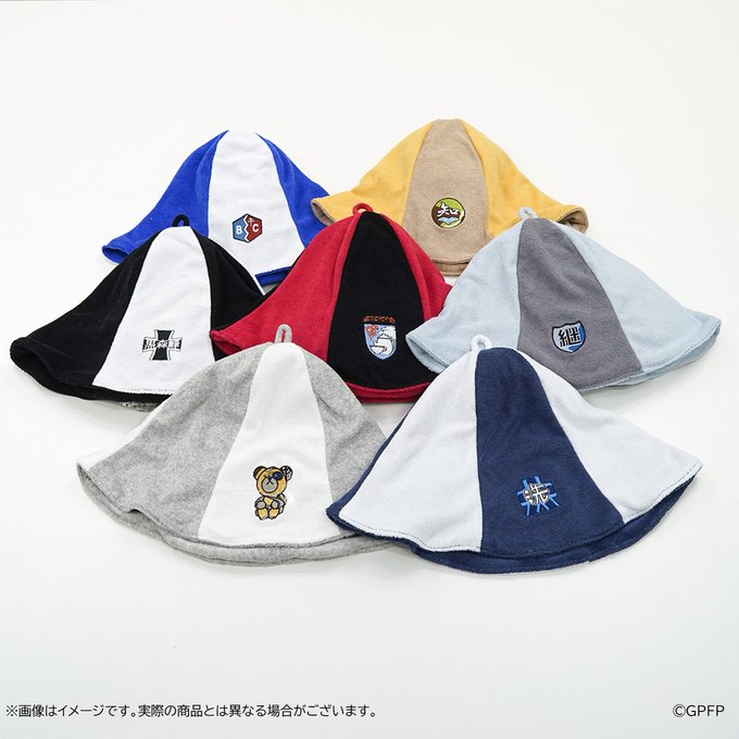 【グッズ情報】 各校とボコをモチーフにしたサウナハット(全7種)と、 アウトドアの場面でも使える実用的なサウナマットが登場  ▼購入はこちら  #garupan