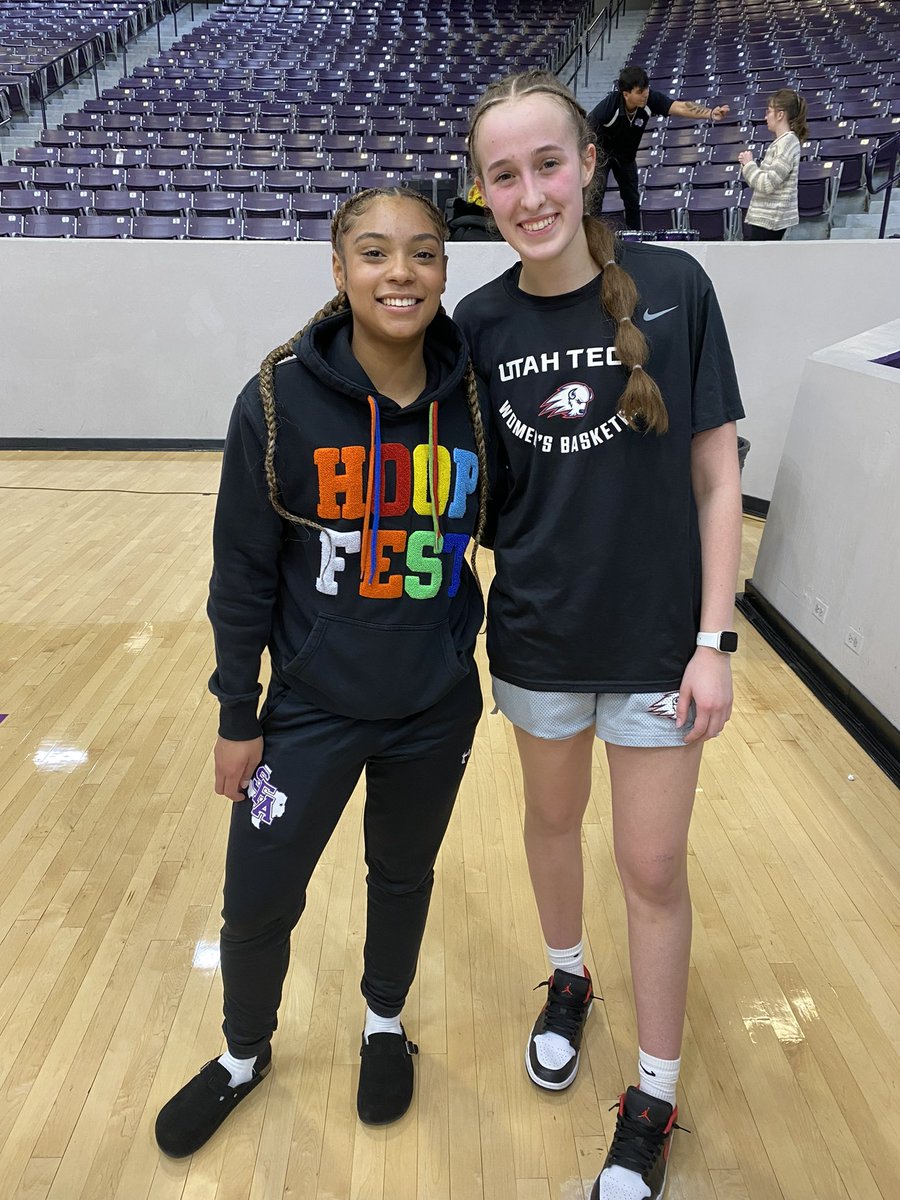 FAM vs. FAM tonight in College basketball! 

<a href="/lydia_2023/">Lydia Cooke-Wiggins</a> (<a href="/SFAWBB/">SFA Women's Basketball</a>) 
<a href="/calyn_dallas/">Calyn Dallas</a> (<a href="/UtahTech_WBB/">Utah Tech Women's Basketball</a>) 

#FAMalum 🏀🔥