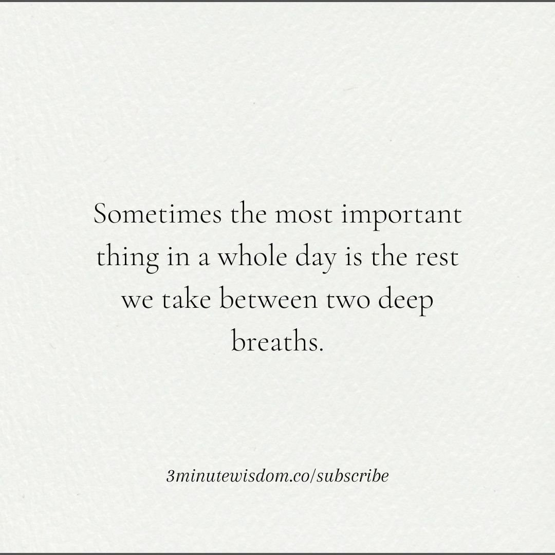 3minutewisdom's tweet photo. Breathe https://t.co/byXSUnEy2Z