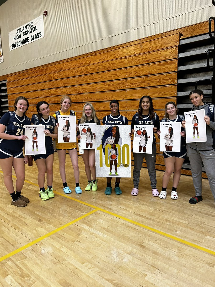 ChenayLowe's tweet photo. Congratulations to @courtney_lowe2 for reaching the 1000 point club tonight with a 22 point performance against Atlantic. @bobcats_county @AthleticBobcat @emilee_smarr @PBCBBallForum @SUTSReport @SunSentinel @SAthletesLBB @CoachRod12 @EraPrep @PrepGirlsHoops https://t.co/w4cmcXIFPa