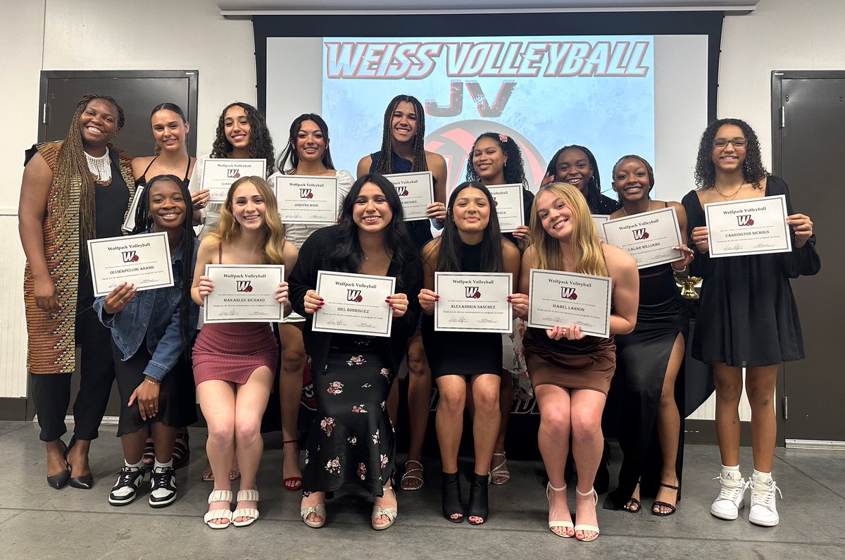 weissvolleyball's tweet photo. 🚨 2023 🐺 Awards Banquet ☑️ Wonderful time celebrating this crew last night! ❤️ Thank you to our banquet committee for decorating! Seniors you will be missed‼️Congrats @WeissHighSchool for a great season‼️@PfISDAthletics @WeissHighSchool #EarnedNotGiven #BeTheOneWolfpack https://t.co/cn0CvL81kl