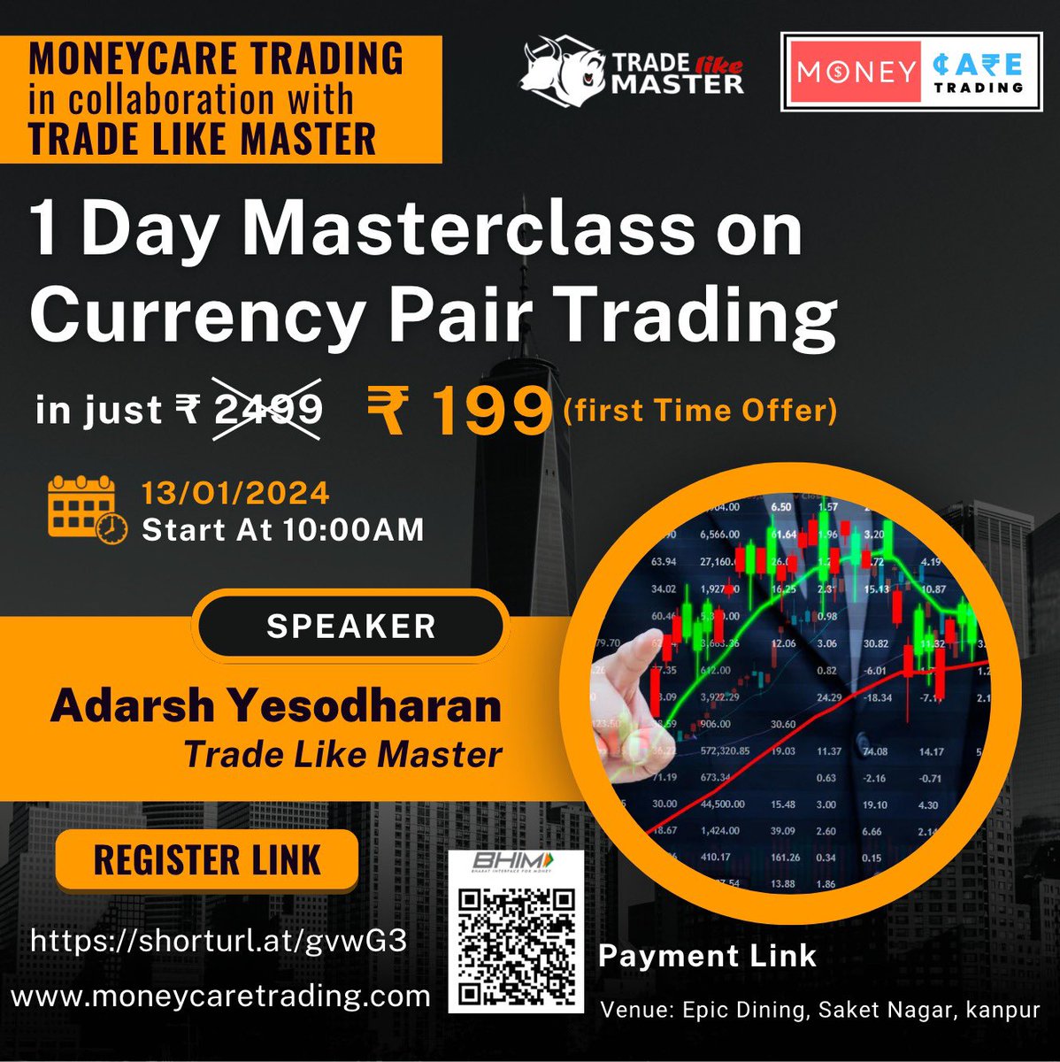 azeet2906's tweet image. Very First time in Kanpur city for Forex Lover 🎯💚 If you want to boost your forex trading skills Join this event &amp;amp; book your presence asap. ✔️

#forextrading #forexlearning #kanpurevent #kanpur #moneycaretrading #education
