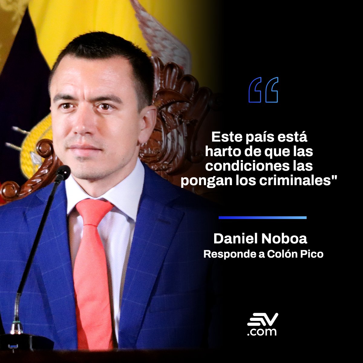 EcuavisaInforma's tweet photo. #LoMásLeído | 🗣 En una entrevista, el presidente Daniel Noboa respondió a un video reciente en el que aparece el prófugo Fabricio Colón Pico, alias Capitán Pico, pidiendo garantías para entregarse.

Más detalles ➡ https://t.co/D7W9L2oBmr https://t.co/BanY5yqH9T