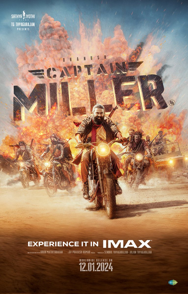 syncwithajay's tweet photo. Showtime - #CaptainMiller FDFS in @IMAX at Palazzo Cinemas, Chennai.
Starring @dhanushkraja @priyankaamohan
Music by @gvprakash
#CaptainMillerinIMAX @imaxindia https://t.co/xWSLm5e9gE