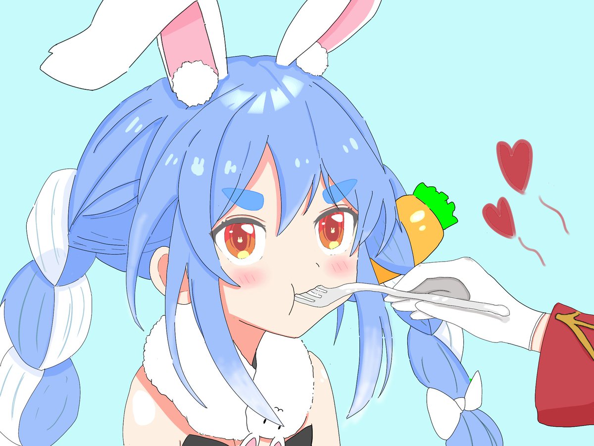 宝鐘マリン ,兎田ぺこら ,兎田ぺこら(通常) 「お誕生日おめぺこ #ぺこらーと」|はっちー🐝🏮👯👾のイラスト