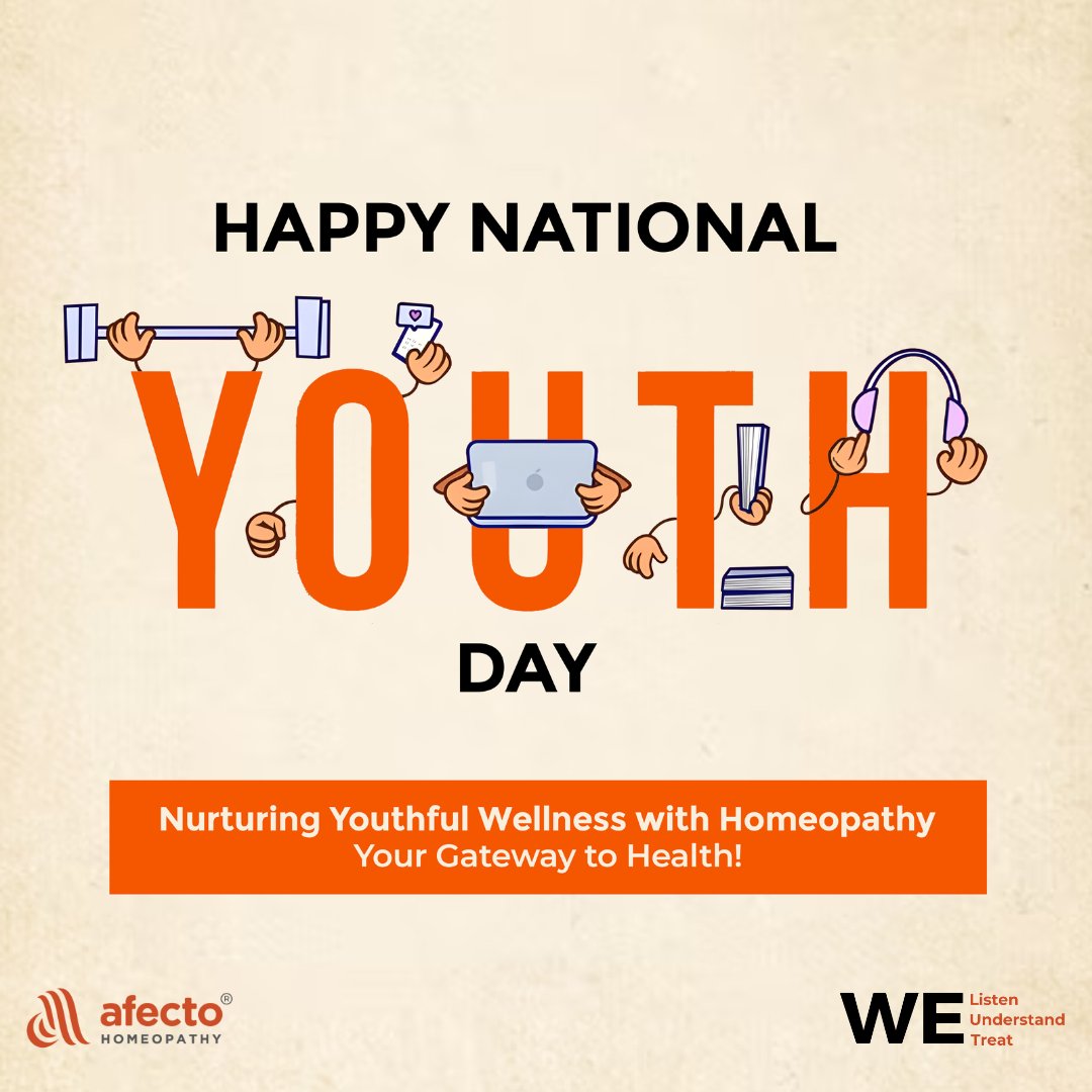 afectoclinic's tweet photo. Youth Day- A reminder that the power to transform the world lies in the hands of the young and the bold. Shine on, future leaders! ✨ 
.
.
#Healwithafecto 💟 #Afectohomeopathy #Afectoclinic #Afectohomeo #YouthDay #naturaltreatemnt #homeopathy #homeopathyclinics #youth https://t.co/SlczJ4atlU