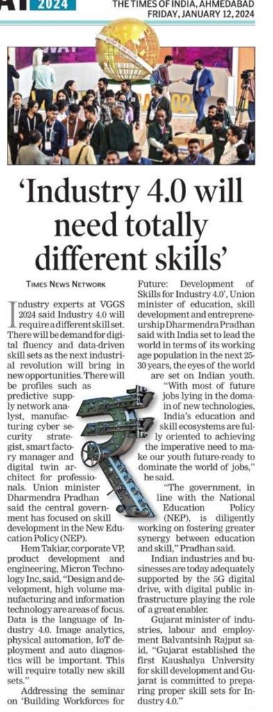 #Vibrantgujarat2024 #VGGS2024 #Skilldevelopment ⁦<a href="/dpradhanbjp/">Dharmendra Pradhan</a>⁩ ⁦<a href="/Balwantsinh99/">Balvantsinh Rajput</a>⁩ #micron #industry4.0