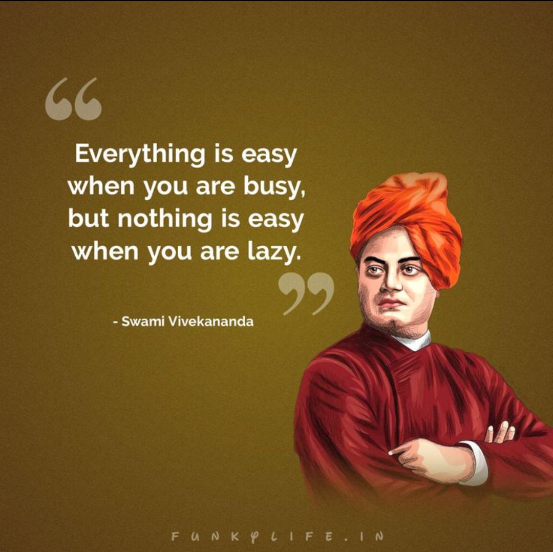 “Whatever you think, that you will be. If you think yourselves weak, weak you will be; if you think yourselves strong, strong you will be.”- *Swami Vivekananda*
 #SwamiVivekananda
#ସ୍ବାମୀବିବେକାନନ୍ଦ
