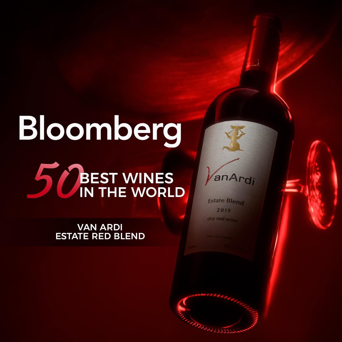 Congratulations Van Ardi Wines!
2019 Van Ardi Estate 2019 Blend has been recognized as one of the 50 best wines under $50 in the world by Bloomberg ratings!
WinesofArmenia.com 
#BloombergTop50 #vanardi #winesofarmenia #mywineplus #alwaysdrikthegoodstuff #stepanbaghdassarian