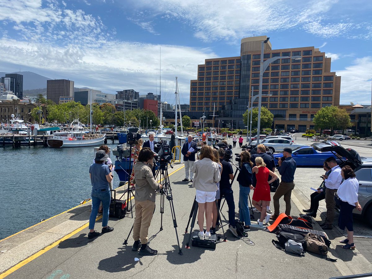 RockliffTeam's tweet photo. A slightly larger press pack today in Hobart, welcoming Danish media outlets who are here to celebrate and learn more about Tasmanian-born Crown Princess Mary. https://t.co/2qkymF13gW