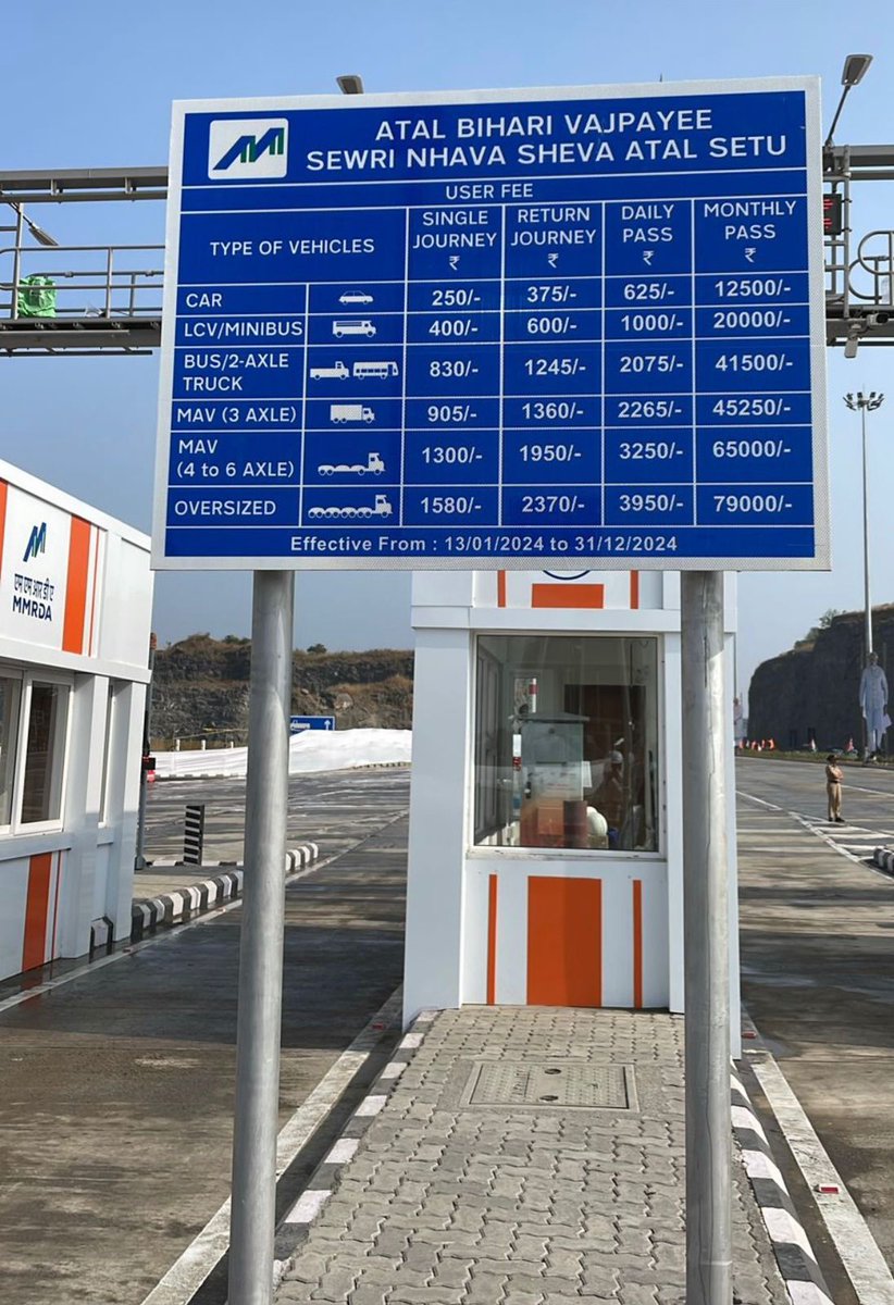 The gates and rates on #Mumbai's latest gamechanger sea bridge.