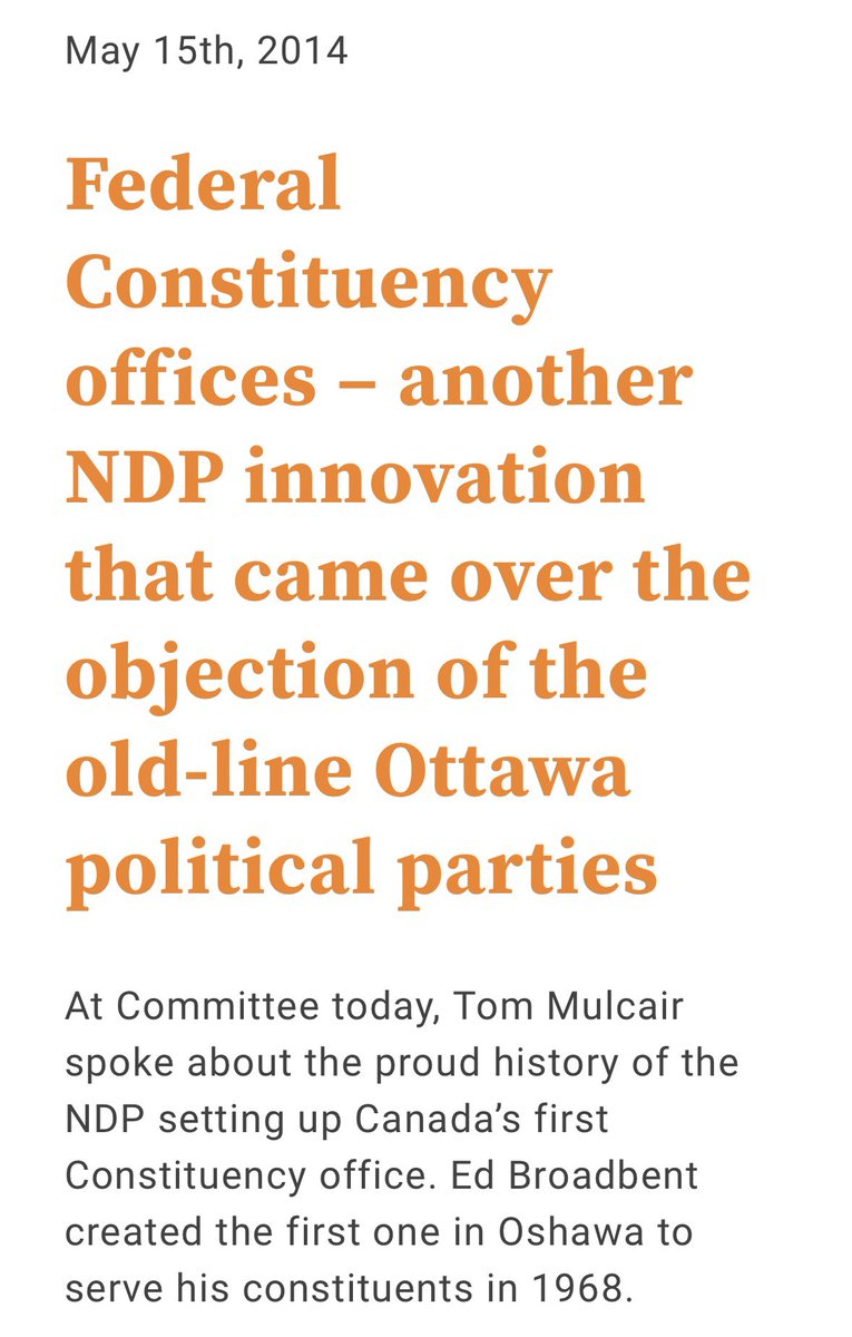 doriswk_mah's tweet image. Ed Broadbent believed MPs should be accessible 2 their constituents so,56 yrs ago in 1968, he created the 1st  constituency office. Today, all MPs have their constituency offices. Ed Broadbent led the #NDP &amp;amp; believed that MPs’ fundamental jobs were 2 help&amp;amp;serve their constituents
