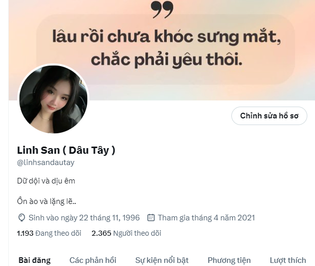 Linh San ( Dâu Tây ) tweet media