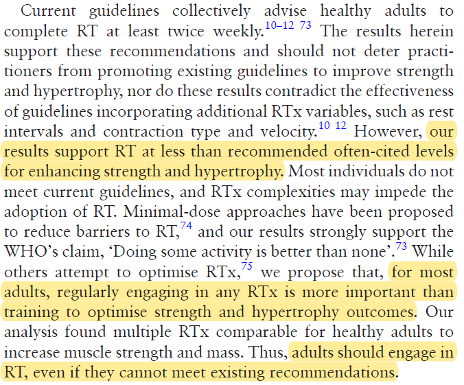 With exercise, we shouldn’t confuse “optimal” with beneficial. Something is often better than nothing. Exercise can be complicated. But for most people, it’s best to keep it simple. Great messages from @brad_currier, @mackinprof and colleagues. pubmed.ncbi.nlm.nih.gov/37414459/