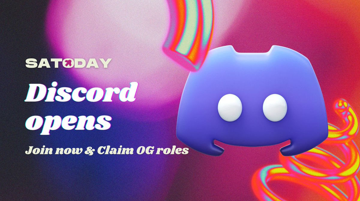 Discord doors are OPEN!  
Join now to claim 🚨 500 OG  roles🚨   discord.gg/63hMSVaXPU 
#Crypto #BitcoinETF #BRC20 #BT