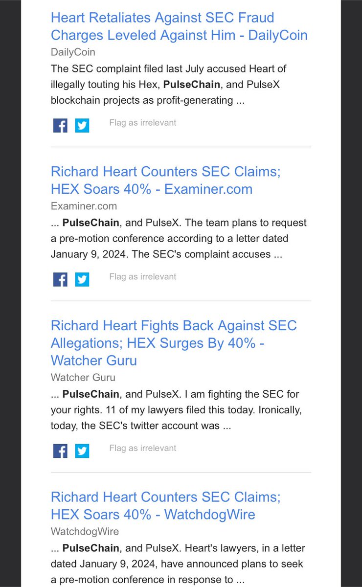 Major crypto news outlets are showing positive coverage of Richard Heart’s reponse to the SEC lawsuit and the surging price of PLS, PLSX, and HEX: