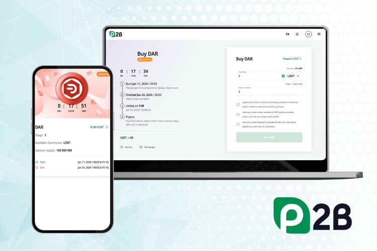 darts_inc's tweet image. 【IEOを実施】

P2B Crypto Exchangeで2024年1月12日9時(日本時間)にIEOを開始いたしました。

新たな暗号資産トークン「DAR」を先行販売し、グローバル市場への拡大を図ります。

詳細はこちら👉 prtimes.jp/main/html/rd/p…