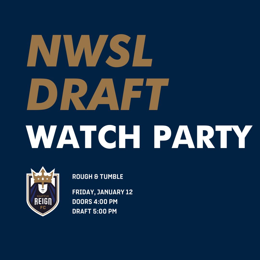 RoughTumblePub's tweet photo. We can't wait to see what @LH1505 has planned for the @reignfc in the @nwsl draft tmrw π₯ Join us and the Reign for #DraftBingo, chances to win player cleats, @mPinoe ltd ed sunnies, @nwsl merch, and more!+ 2023 draftee @_shaeholmes is joining us! Doors: 4pm, Draft: 5pm https://t.co/PrCclGZ462
