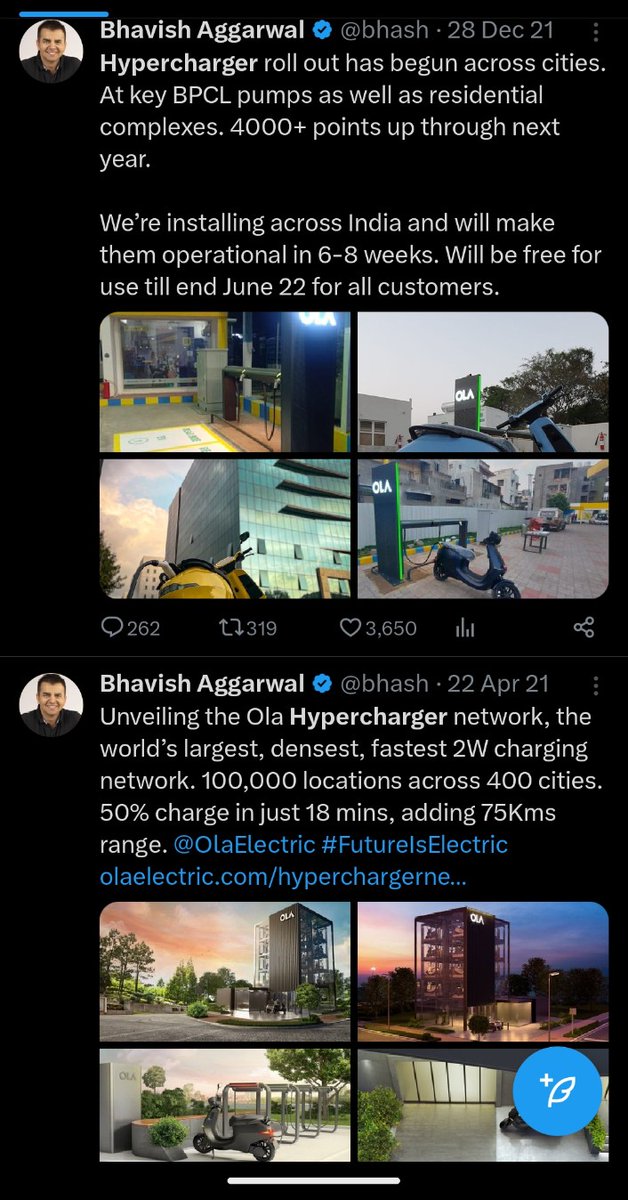 OlaElectrick's tweet photo. Just going through the old tweets by @bhash

Just political things..🤑

Give false promises and after getting power just forget about the promises... 🤡

#OLAElectric #ElectricVehicles #India #HyperCharger https://t.co/aaKubORtf8