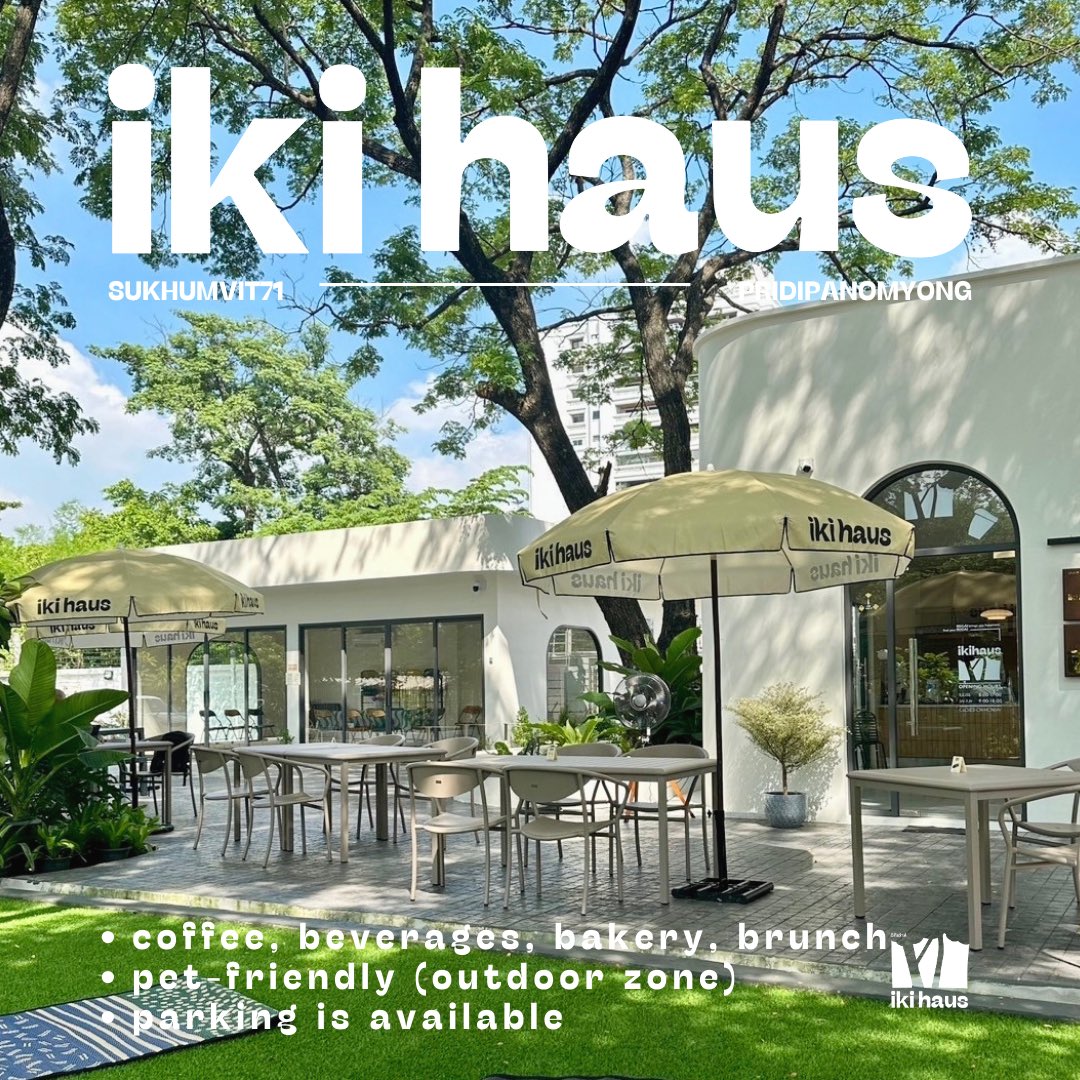 pownn19's tweet photo. iki haus (อิคิเฮ้าส์) 🌳✨
คาเฟ่เปิดใหม่ ซอยปรีดี สุขุมวิท71 
มีทั้งกาแฟ เครื่องดื่ม ขนม รวมไปถึงอาหารแนว brunch บรรยากาศในร้านดูอบอุ่น ร่มรื่นใต้ต้นไม้ใหญ่🌳 มีมุมถ่ายรูปเก๋ๆ📸 มีโซน outdoor ให้พาสัตว์เลี้ยงมาได้🐾 

#คาเฟ่เปิดใหม่ #คาเฟ่ใกล้ฉัน #คาเฟ่กรุงเทพ #คาเฟ่สุขุมวิท https://t.co/rHnzJAW0i5