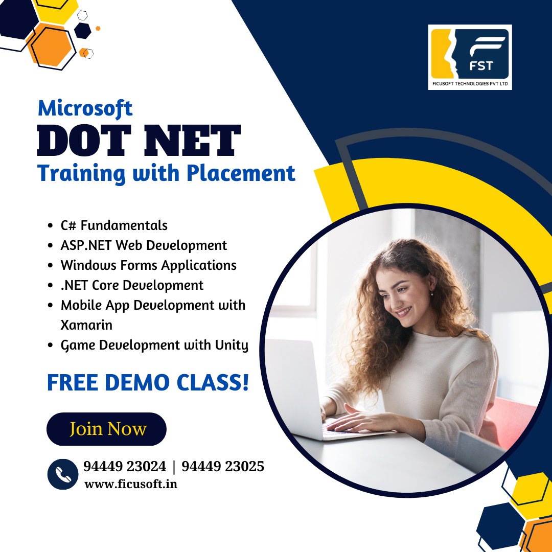ficusoft's tweet photo. 🚀 Master Microsoft .NET with Our Training Course! 💻✨ | Ficusoft Technologies

Ready to elevate your coding skills? Dive into the world of .NET with our comprehensive training.

Ficusoft Technologies 💻🚀
📞 Contact: 94449 23024 | 94449 23025
🌐 Website: https://t.co/4XOIm4vaN5 https://t.co/uHVTaVUzkJ