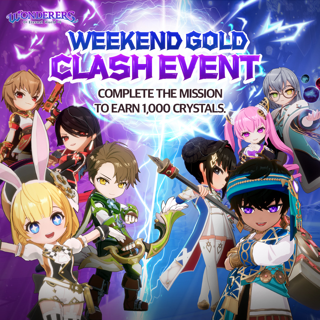 Wonderers_EW's tweet photo. Chance to win Crystals x 1,000! 💎💎
Come play Gold Clash over the weekend and earn rewards!🎁🎁

All players who complete missions will receive rewards.

Event Details: https://t.co/yBLhFlDs8Y

#wonderers #wondererseternalworld #MOBA #gaming https://t.co/IYWoC0LQI8