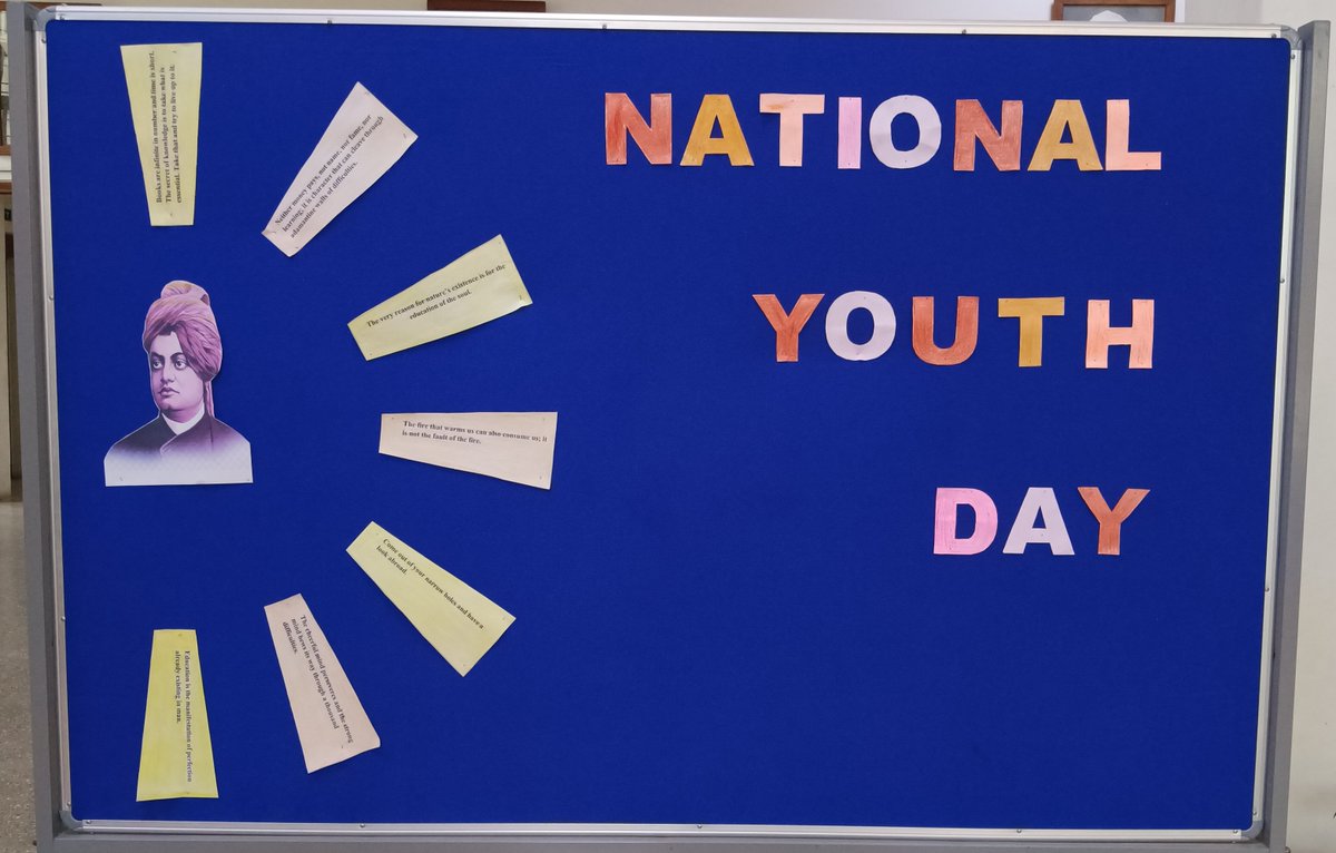 jrdtml_iisc's tweet photo. National Youth Day! at JRD Tata Memorial Library

#NationalYouthDay #SwamyVivekananda #JRDTML #IIScBangalore https://t.co/P7fqhhrxuj