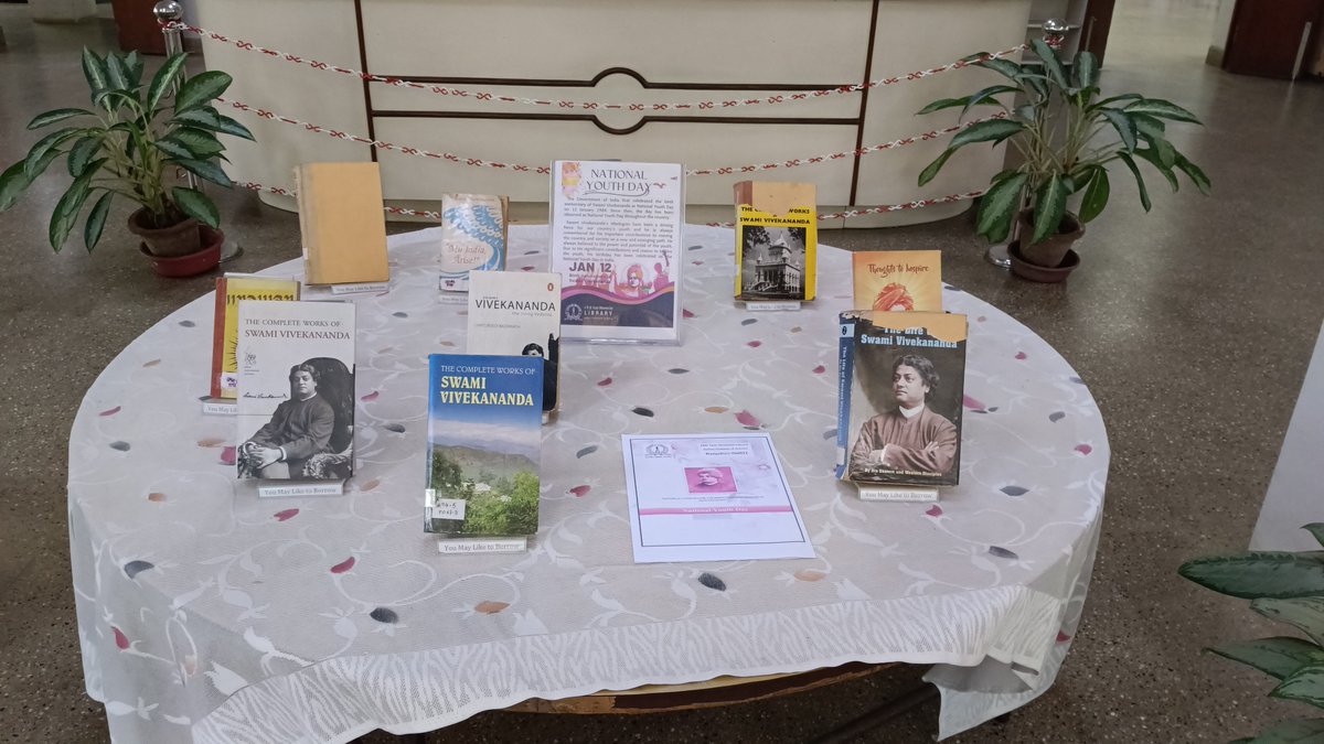 jrdtml_iisc's tweet photo. National Youth Day! at JRD Tata Memorial Library

#NationalYouthDay #SwamyVivekananda #JRDTML #IIScBangalore https://t.co/P7fqhhrxuj