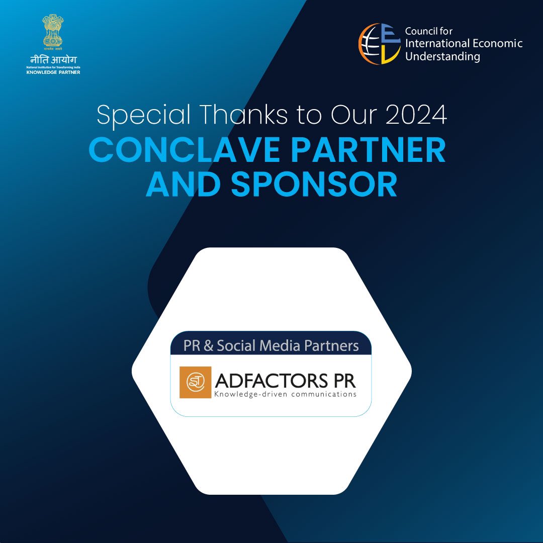 cieu_official's tweet photo. We extend our sincere appreciation to @AdfactorsPR for their vital contribution to #IBC2024. The support has been instrumental in shaping a platform for enriching financial dialogues and setting the stage for an insightful event.
#IndiaBankingConclave https://t.co/wkNH38KxBk