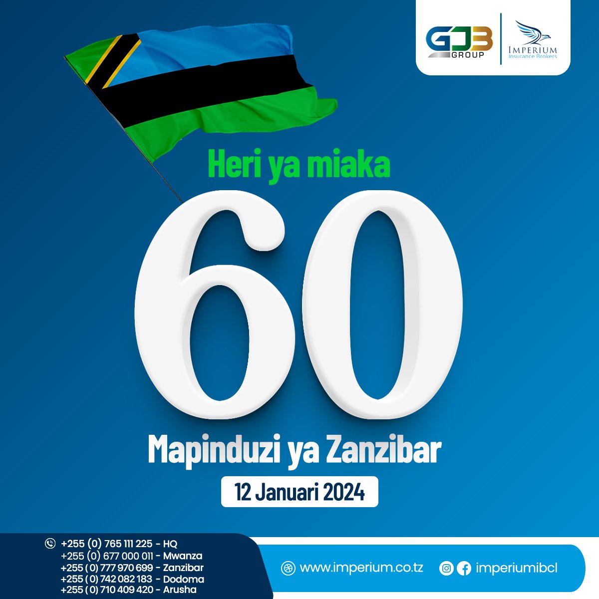 BrokersImperium's tweet photo. Heri ya maadhimisho ya miaka 60 ya mapinduzi ya Zanzibar.
#Mapinduziyazanzibar #Zanzibarrevolutionday #Zanzibar https://t.co/63l2uHjdwx
