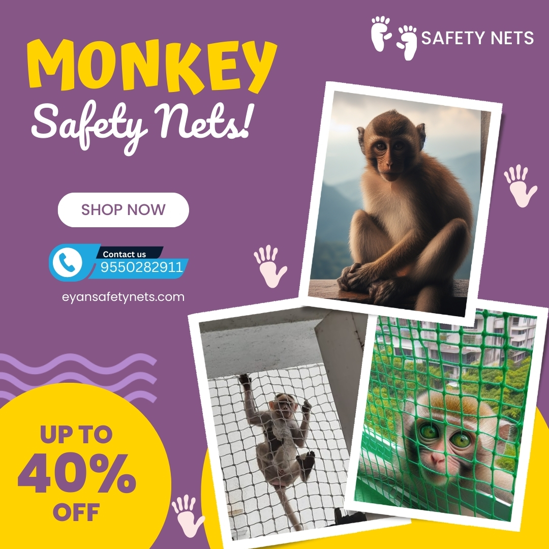eyansafetynets's tweet image. Monkeys causing trouble at your residence or workplace? We have the perfect solution! 🏠 Install Monkey Safety Nets in Hyderabad. Call us at 9550282911 or check eyansafetynets.com/monkey-safety-… for details. 🐵🛡️#Monkeysafetynets #monkeyprevention #NoMoreMonkeys