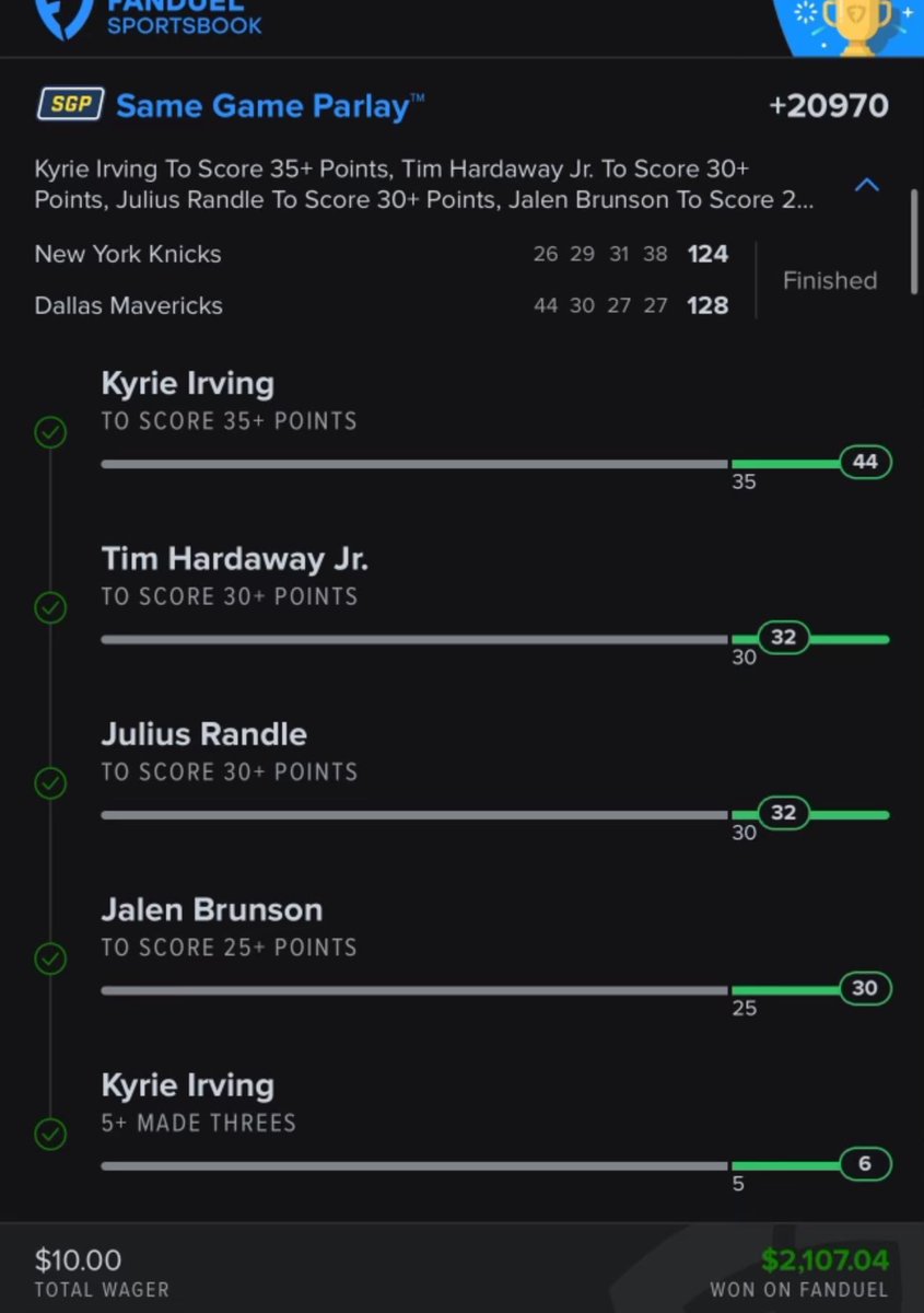 acepicks_'s tweet photo. Took a break from gambling but we coming back 2024 team is heating up #GamblingsTwitter #GamblingCommunity #fanduel #sportsbettingtwitter #knicks #Mavericks https://t.co/fr2YsEFzKK