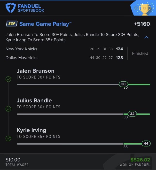 acepicks_'s tweet photo. Took a break from gambling but we coming back 2024 team is heating up #GamblingsTwitter #GamblingCommunity #fanduel #sportsbettingtwitter #knicks #Mavericks https://t.co/fr2YsEFzKK