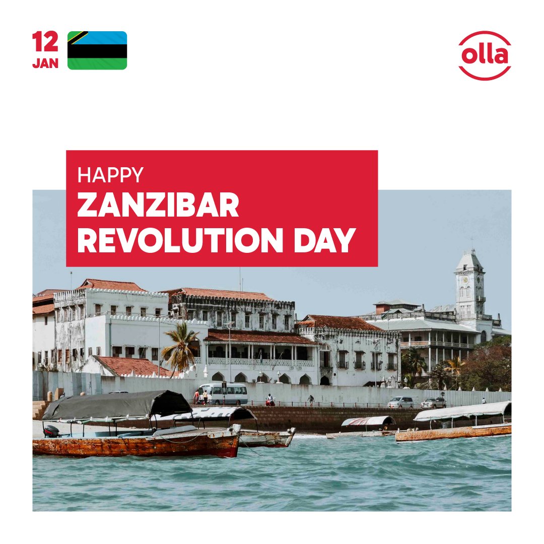 ollagroupltd's tweet photo. Happy Zanzibar Revolution Day from #OllaGroup.

“There is nothing permanent except change.” ~Heraclitus

#MapinduziDay 
#ZanzibarRevolution 
#ZanzibarRevolutionDay 
#WeAreOlla https://t.co/htbuM57Xdo