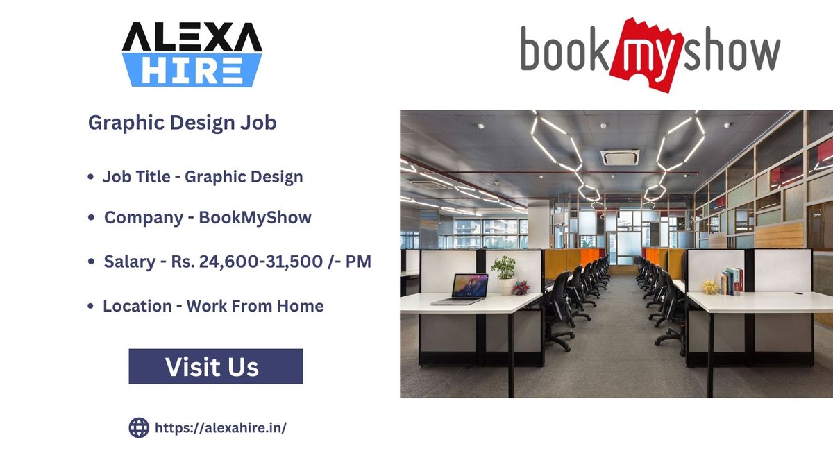 alexahirejob's tweet photo. BookMyShow is Hiring Work From Home Graphic Design Jobs
#ApplyNow - https://t.co/xTmkgbKblj
#workfromhomeonline #jobsearch #jobsearching #jobforyou #jobforfreshers #fresherscareer #fresherjob #jobopening #jobopportunity #jobopportunities #job #jobseeking #jobseekers #jobseeker https://t.co/2JUOkknTQj