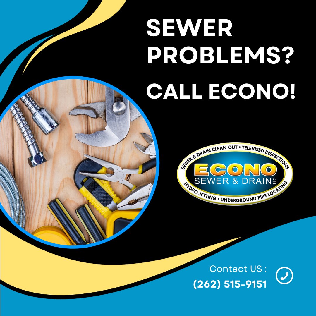 econosewerdrain's tweet image. Sewer system backups are no fun! Don’t worry about it for a minute, just call the experts. Call Econo at (262) 515-9151. Leave it to us! #drainexperts #sewerproblems