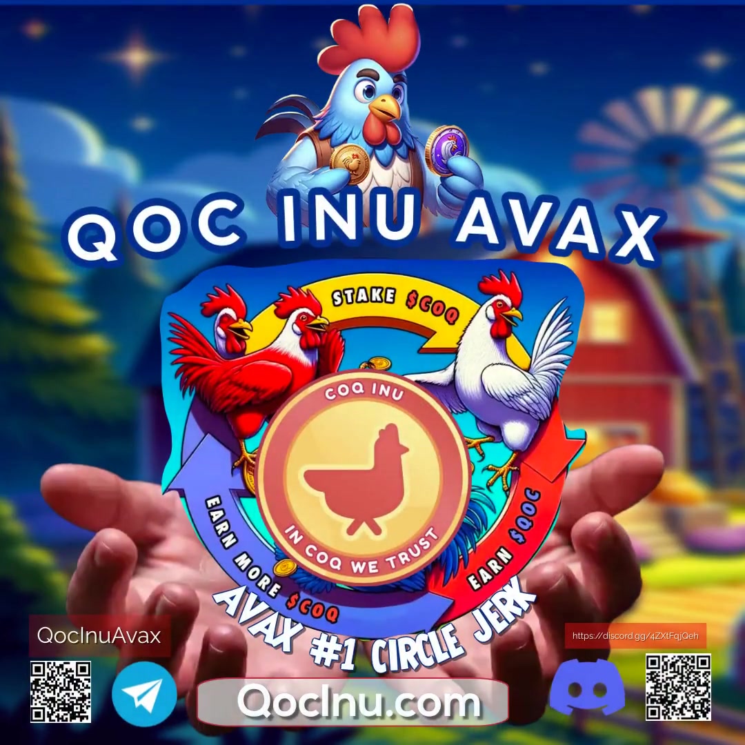 TheCryptoCarny's tweet photo. @WojakSatoshi @AVABOTSNIPE @CoqInuAvax @avax @HyperspaceAvax @chikn_nft @el33th4xor @dokyoworld Why for no @0xQocInuAvax  Ser? 

it's not a get rich quick, but it IS a get rich eventually ! $COQ Reflection token with a Staking protocol ( To start) If you want to learn more come on over to our TG and tag @kryptokarny I would be GLAD to jump in the VC with you to share ! https://t.co/Bbf5EoEGcI