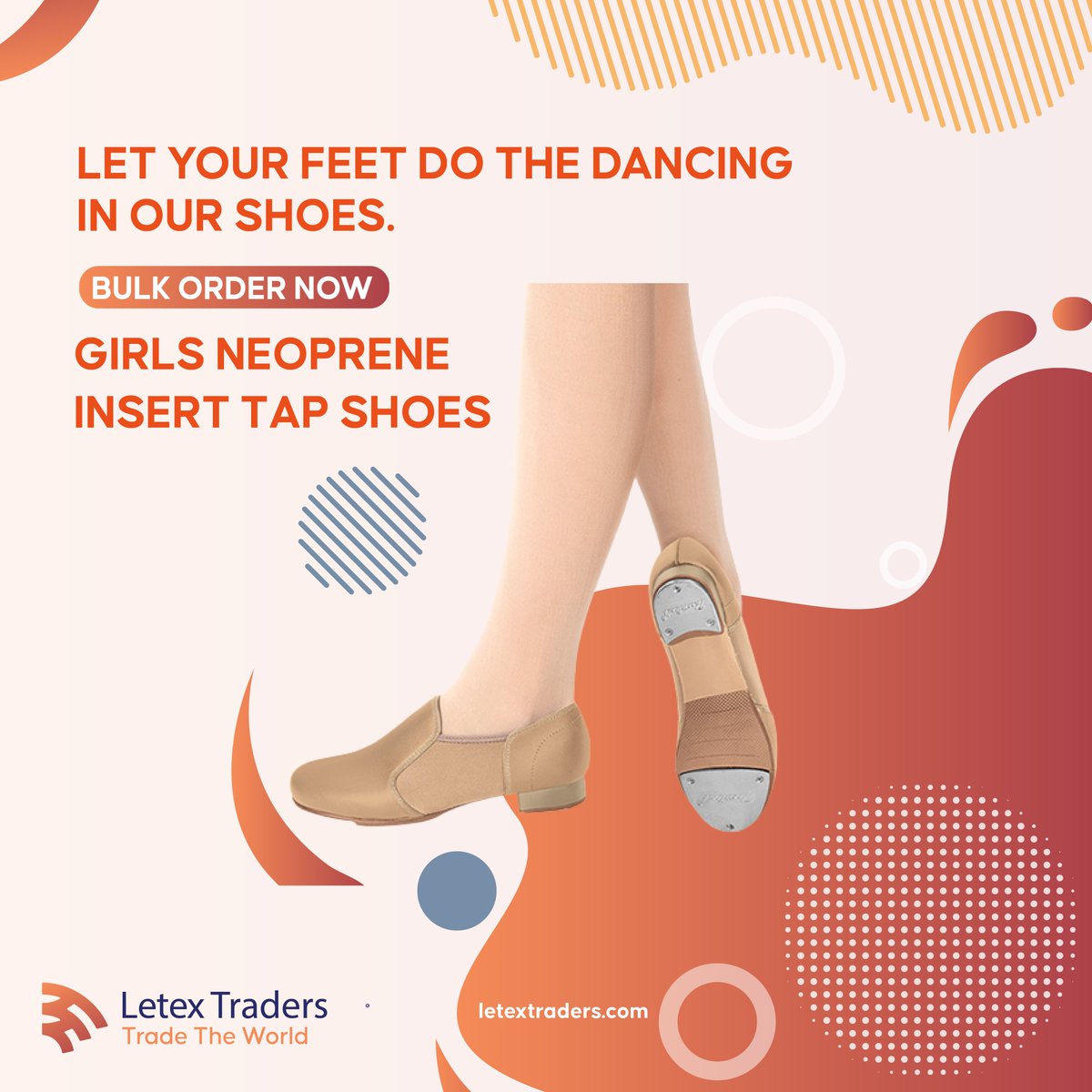 LetexTraders's tweet image. GIRLS NEOPRENE INSERT TAP SHOES
#tapshoes #danceshoes_letex #dancewear #balletdancers #love #balletlovers #dancelove #ballettradition #balletgirl #balletgiselle 
Placing a Bulk Order.
WhatsApp: +92 348 461 8778
Alibaba store: alibaba.com/.../New-Design….