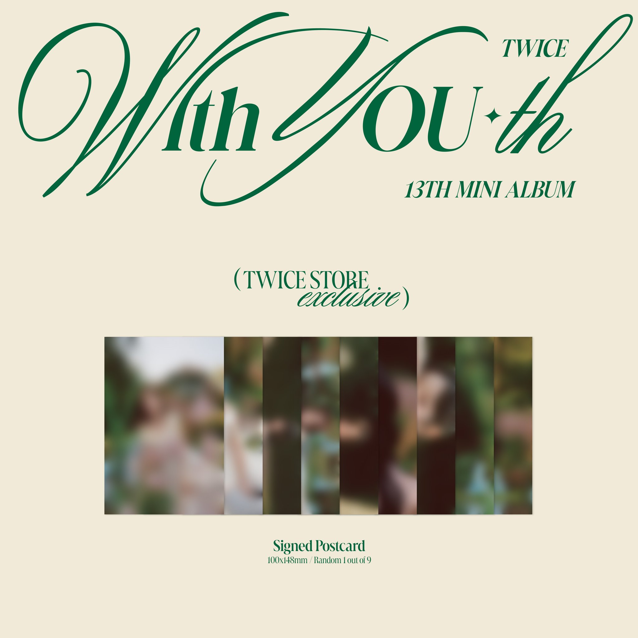 TWICE ナヨン 直筆サインポストカード With You-th US限定版 TWICE With YOU-th アメリカ限定直筆サイン入りポストカード