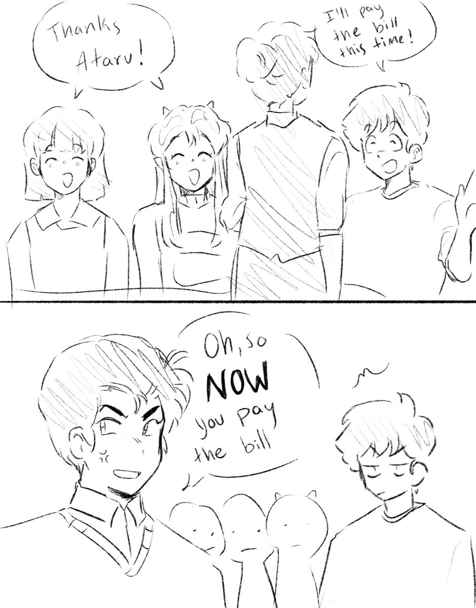 #atamen but they're exes and they make it everyone else's problem #uruseiyatsura 