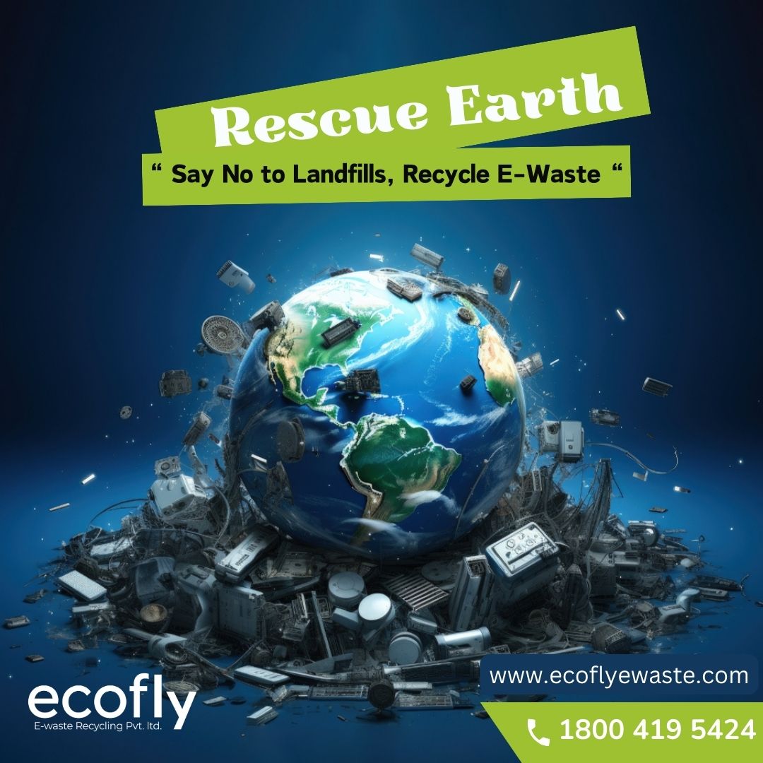 Rescue Earth : Say No to Landfills, Recycle E-Waste. #RecycleElectronics #EwasteSolution #Ecoflyewaste #Ecofly #Recycle #Electronic #SayNoToEWasteLandfills #RecycleResponsibly #EcoFriendlyChoices #SustainabilityMatters #ReduceReuseRecycle #GoGreenToday