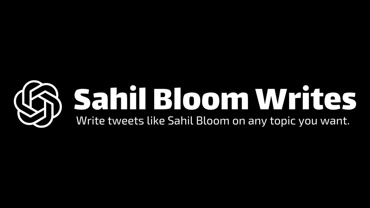 Darosham_'s tweet image. Sahil Bloom goes Viral.

Because of his unique writing style. 

I created a GPT that can write exactly like him on any topic you want. 

(Its Free) for next 48h.

If you want it:

 ➞ Like and retweet then comment “Bloom” 
➞ Follow me @Darosham_
➞ Enter your email here:…
