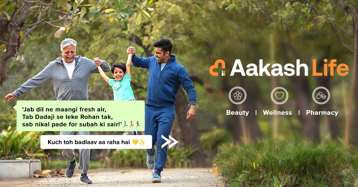 aakash_life's tweet photo. Early morning alarm ab banega new normal, kyunki Delhiwalon ki life mein kuch toh badlaav aa raha hai! #AllThingsGood
#AakashLife #WorldOfWellness #aakash #life #omnichannelretail #beauty #pharma #fragrance #health #happiness #selfcare #scribblings #care #love #premium https://t.co/HHm4Yazu9V