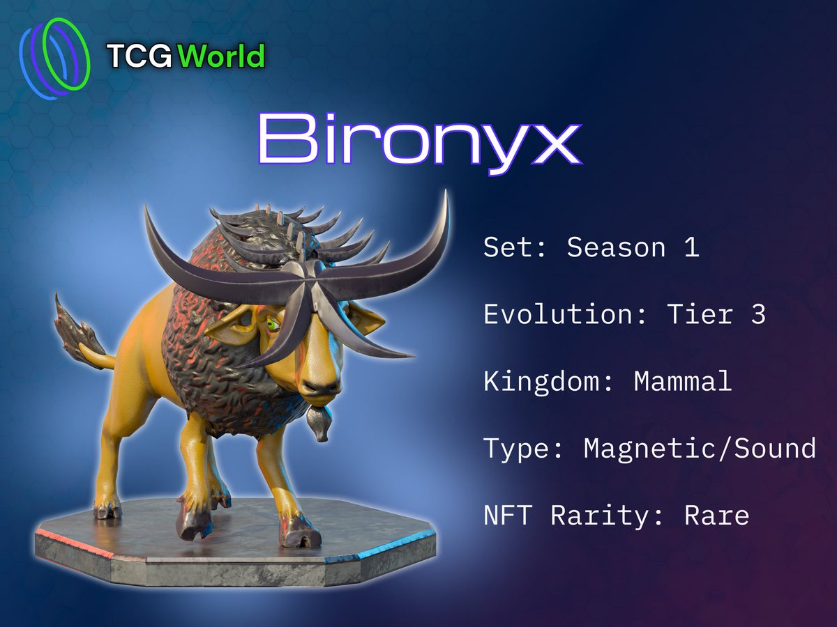 Everyone say hello to Bironyx 👋👋

This Season 1, Tier 3 Sprite is part of the Rare NFT ranking! Making this creature a valuable, skilled and great companion! 

👀 Do you have what it takes to catch Bironyx?! 🫵

#Web3gaming #Web3